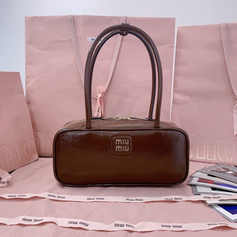 Beau Leather Top-Handle Bag“28*12*9CM”-089=