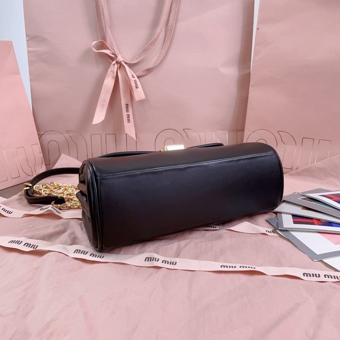 Nappa Leather Shoulder Bag“24*13.5*9CM”-0501=