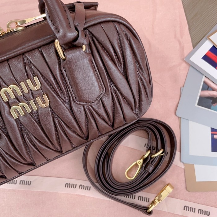 Arcadie Matelassé Nappa Leather Bag“22*10.5*7.5CM”-0301=