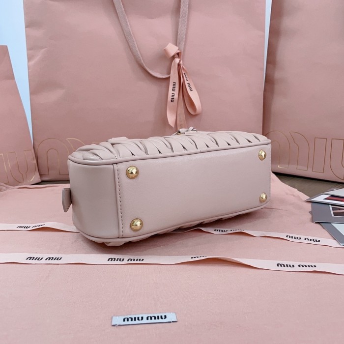 Arcadie Matelassé Nappa Leather Bag“22*10.5*7.5CM”-0301=