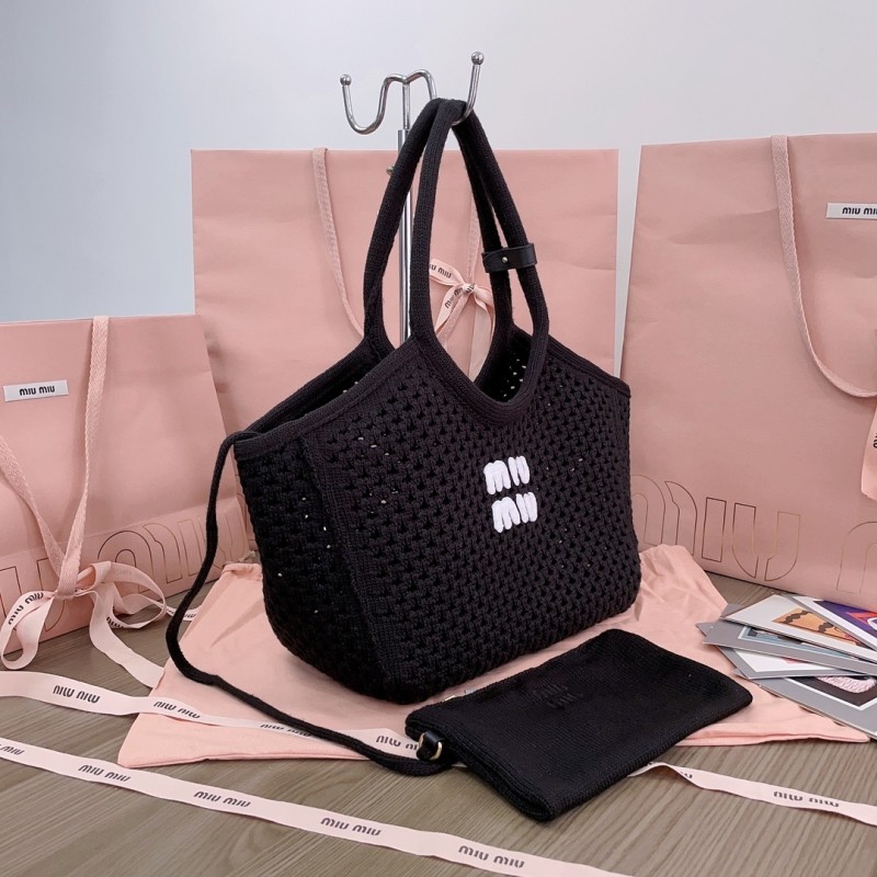 IVY Raffia-Effect Woven Tote Bag“28*26*12.5CM”-098=