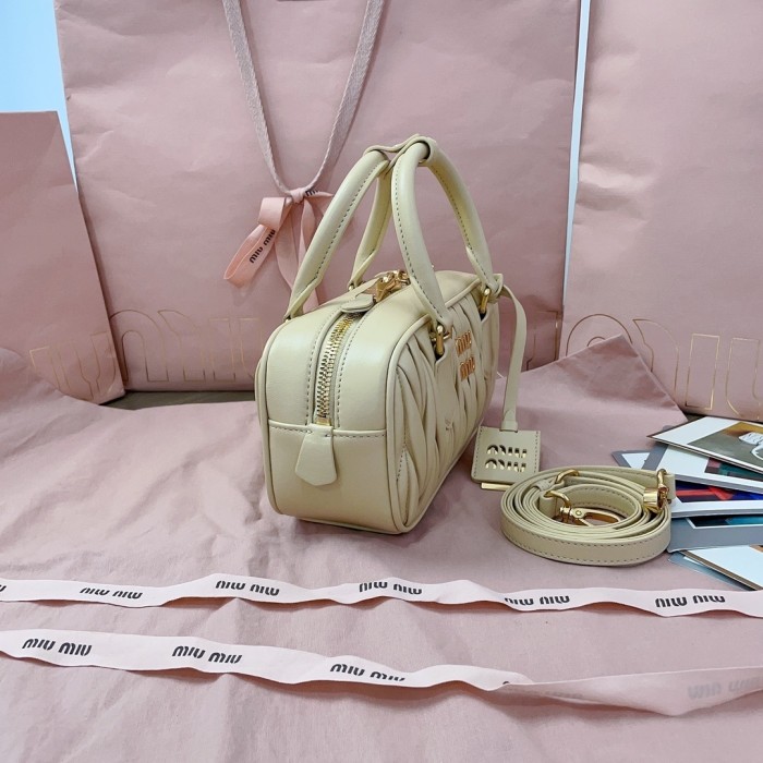 Arcadie Matelassé Nappa Leather Bag“22*10.5*7.5CM”-0301=
