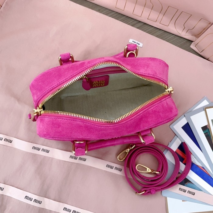 Arcadie Padded Suede Top-Handle Bag“22*10.5*7.5CM”-068=