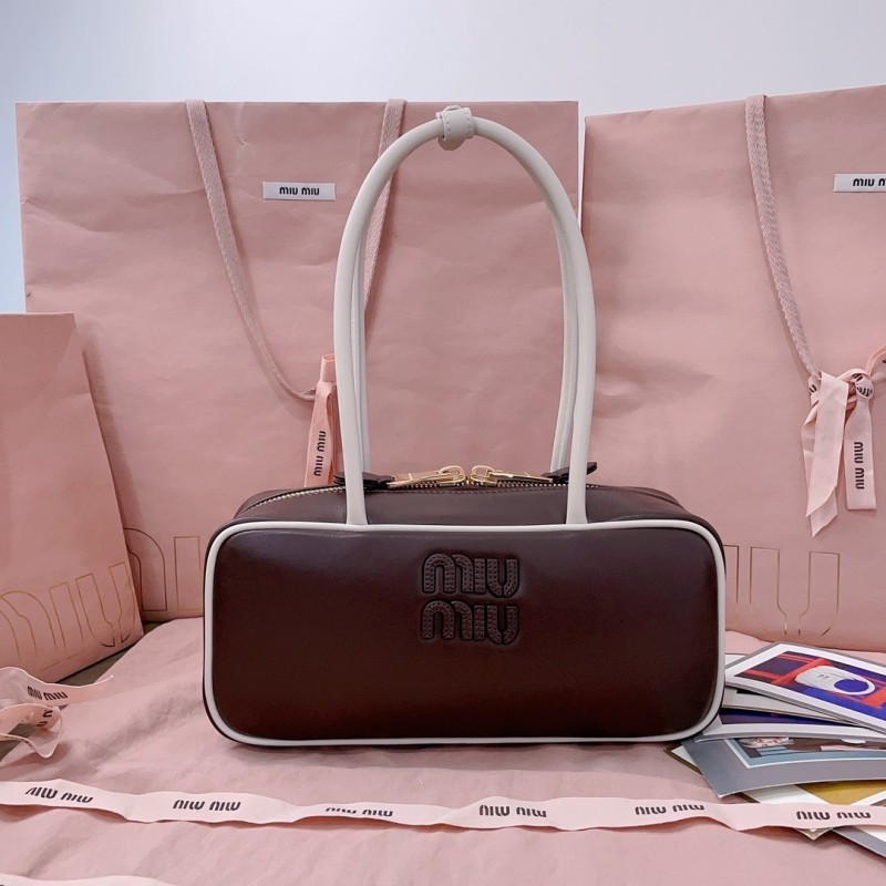 Beau Leather Top-Handle Bag“28*12*9CM”-089=