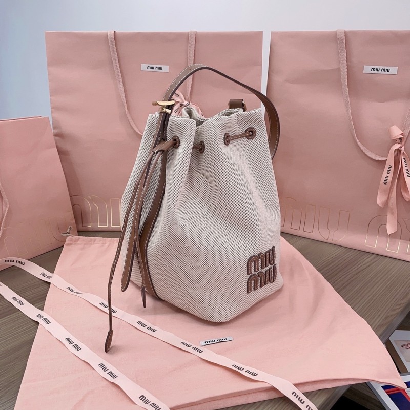Canvas And Leather Bucket Bag“29*23*17CM”-067=