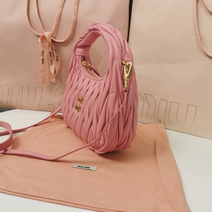 Wander Matelassé Nappa Lleather Hobo Bag“23*13*7CM”-059=