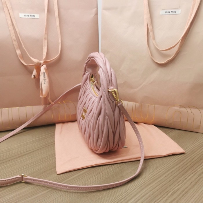 Wander Matelassé Nappa Lleather Hobo Bag“23*13*7CM”-059=