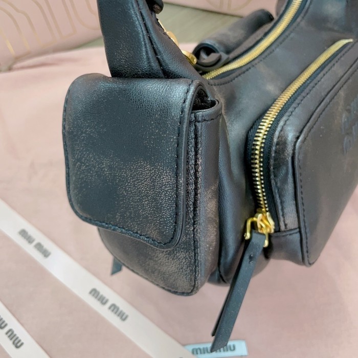 Nappa Leather Pocket Bag“21*12*6CM”-0301=
