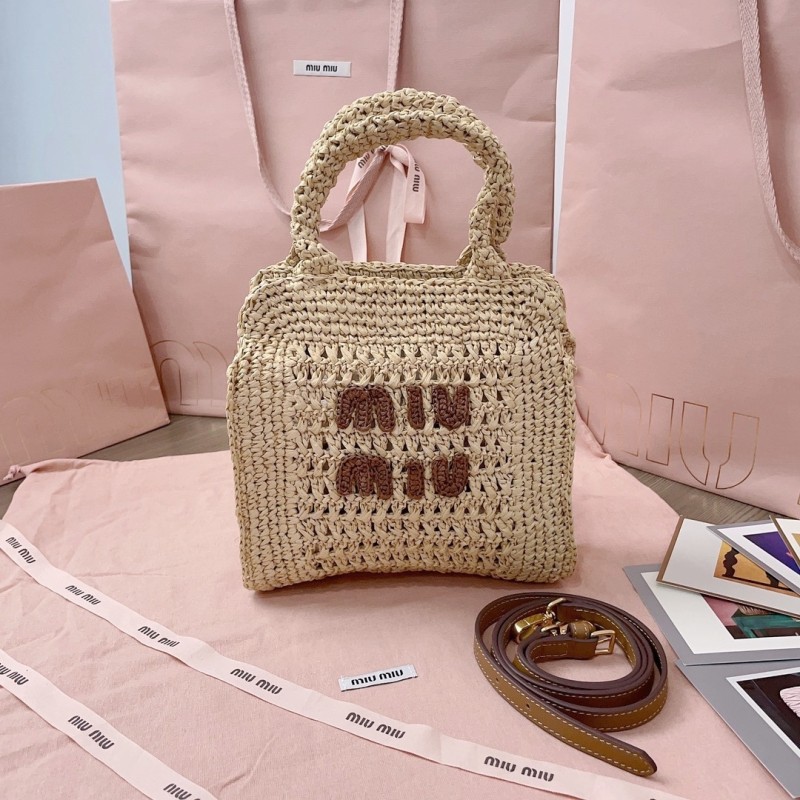 IVY Raffia-Effect Crochet Fabric Tote Bag“22.5*22*7.5CM”-008=