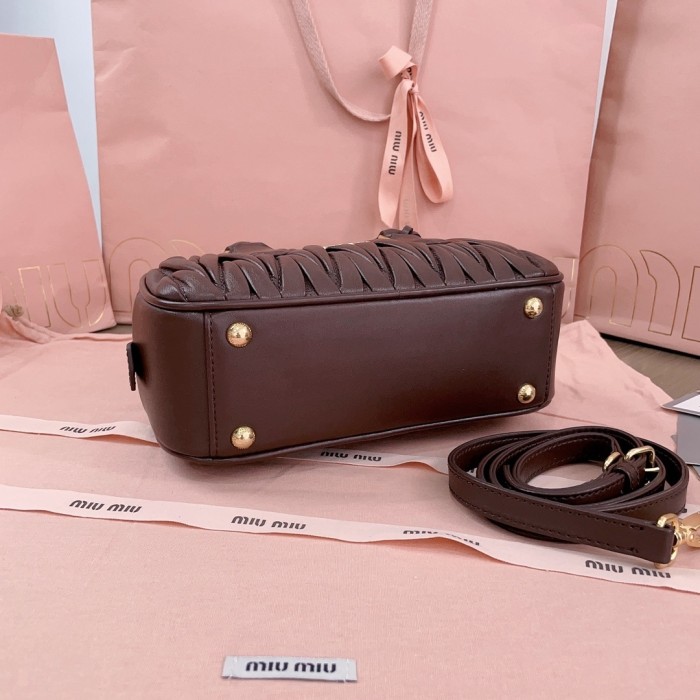 Arcadie Matelassé Nappa Leather Bag“22*10.5*7.5CM”-0301=