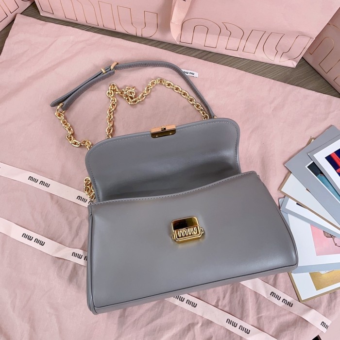 Nappa Leather Shoulder Bag“24*13.5*9CM”-0501=