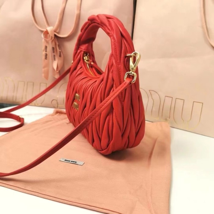 Wander Matelassé Nappa Lleather Hobo Bag“23*13*7CM”-059=