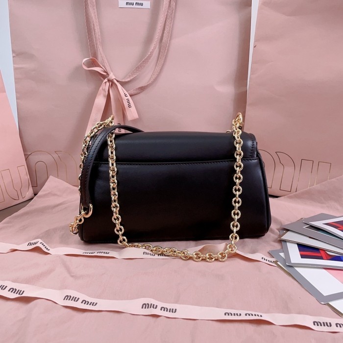 Nappa Leather Shoulder Bag“24*13.5*9CM”-0501=