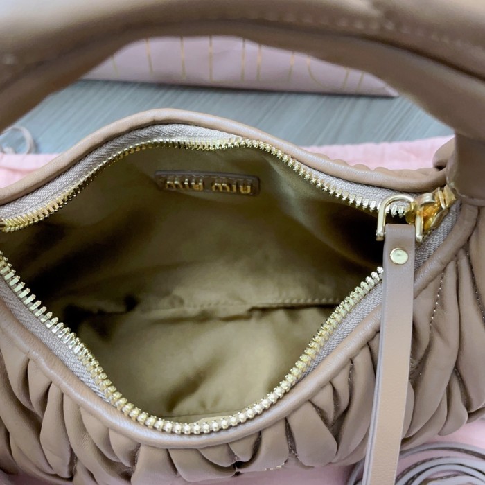 Wander Matelassé Nappa Lleather Hobo Bag“23*13*7CM”-059=