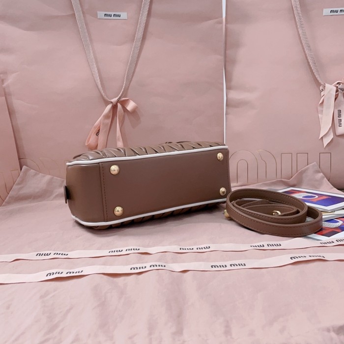 Arcadie Matelassé Nappa Leather Bag“22*10.5*7.5CM”-0301=
