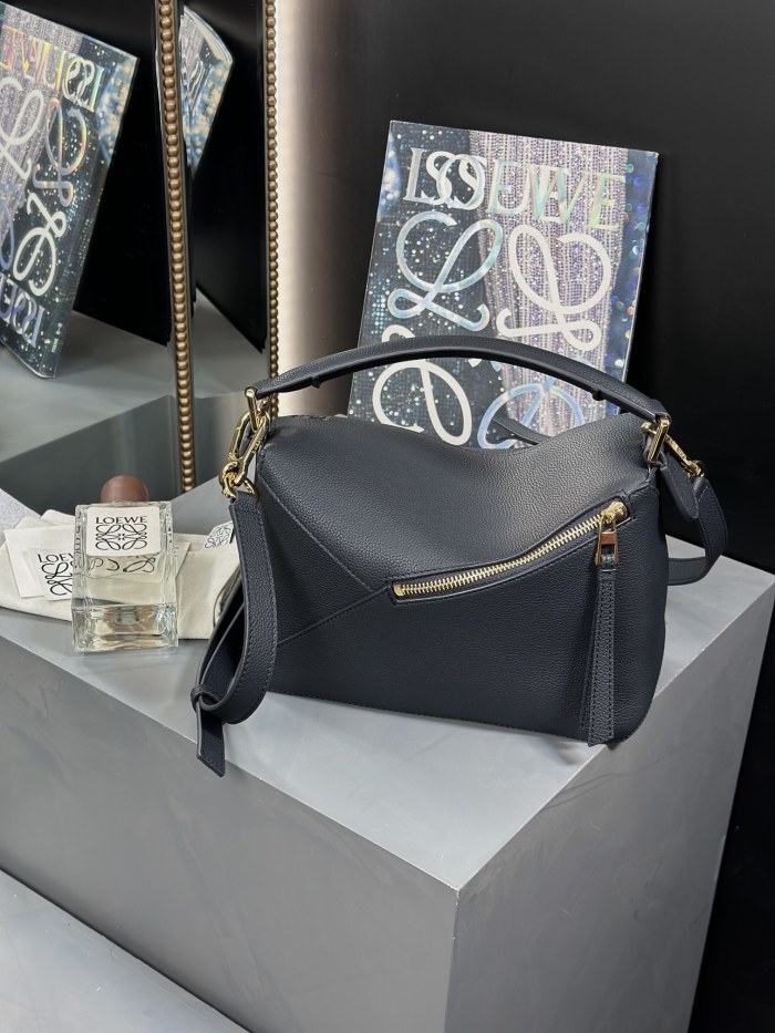 Small Puzzle Edge bag in soft grained calfskin“24*16*10.5CM”-086=