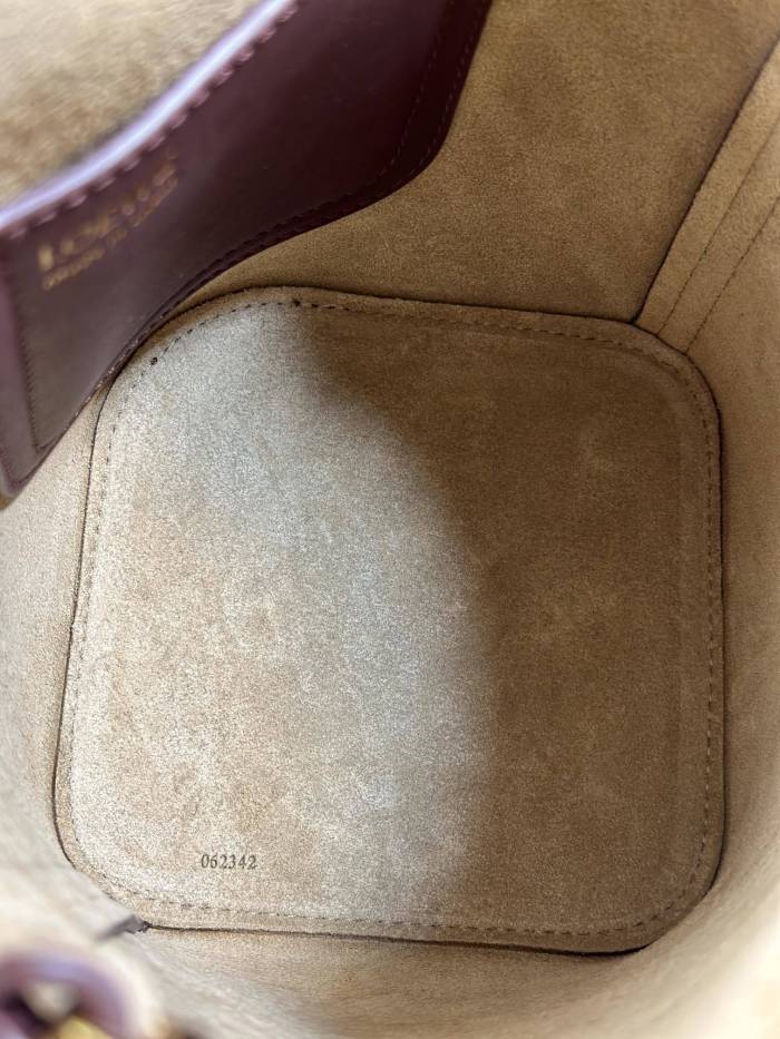 Mini Pebble bucket in smooth calfskin“19.5*16*16CM”-037=