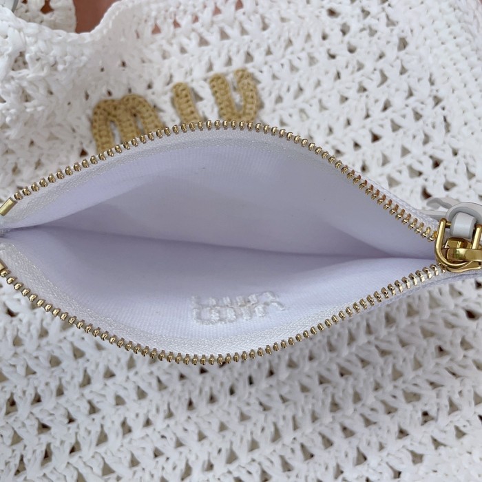 IVY Raffia-Effect Woven Tote Bag“40*38.5*10CM”-069=