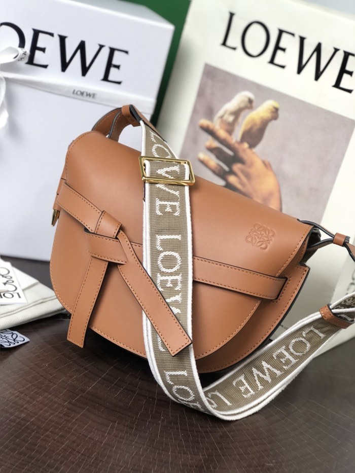 Small Gate Dual bag in soft calfskin and jacquard“20*19*11.5CM”-007=