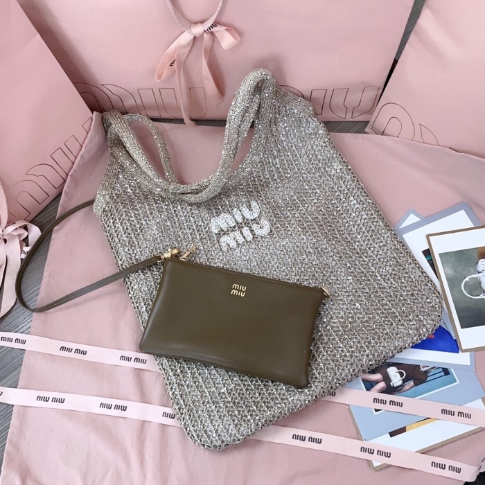 IVY Sequin Mesh Bag“40*35CM”-0301=