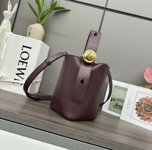Pebble Bucket Bag In Soft Grained Calfskin“19.5*16*16CM”-037=