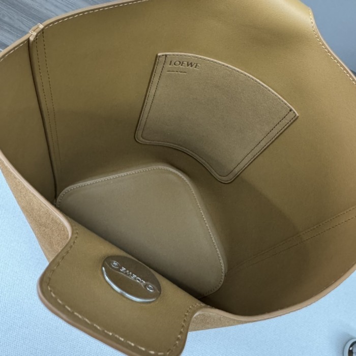 Pebble Bucket Bag In Suede Calfskin“28*24.5*23.5CM”-087=
