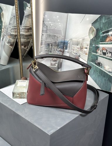 Small Puzzle Edge bag in classic calfskin“24*16*10.5CM”-086=