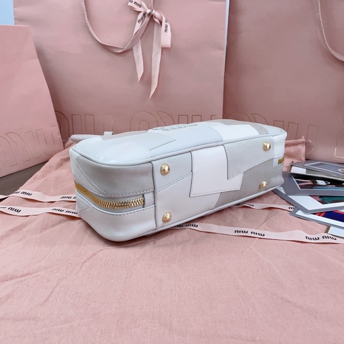 Beau Patchwork Top-Handle Bag“28*12*9CM”-0511=