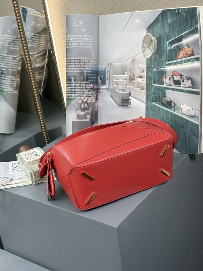 Small Featherlight Puzzle bag in nappa lambskin“24*16.5*10.5CM”-057=