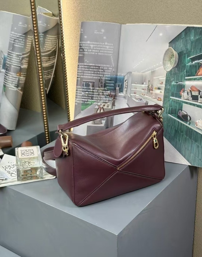 Small Featherlight Puzzle bag in nappa lambskin“24*16.5*10.5CM”-057=