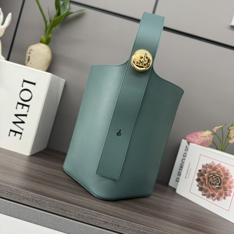 Pebble Bucket Bag In Soft Grained Calfskin“28*24.5*23.5CM”-087=