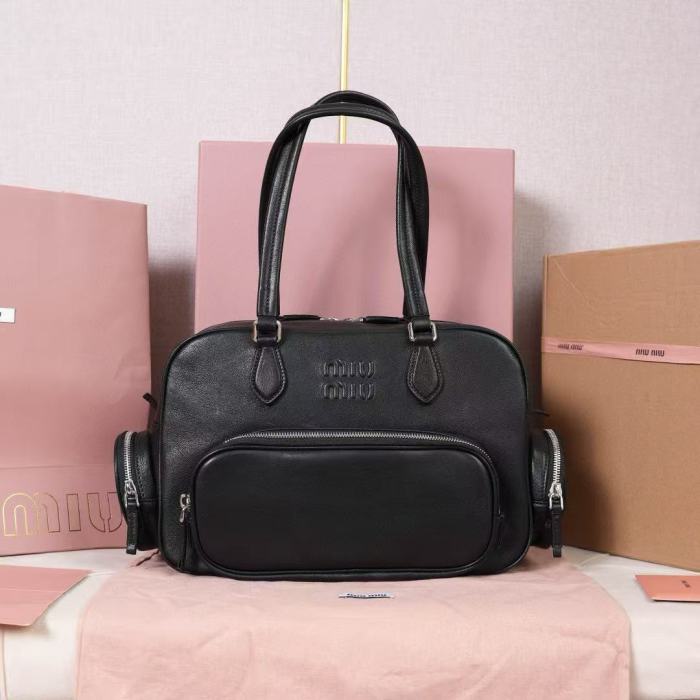 Pocket Nappa Leather Bag“31*20*16CM”-0521=