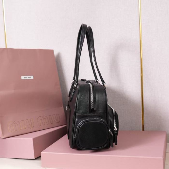 Pocket Nappa Leather Bag“31*20*16CM”-0521=