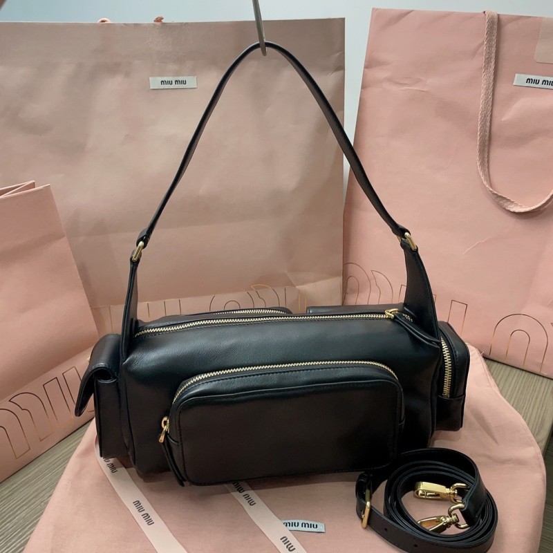 Pocket Nappa Leather Bag“27*12*9CM”-0511=