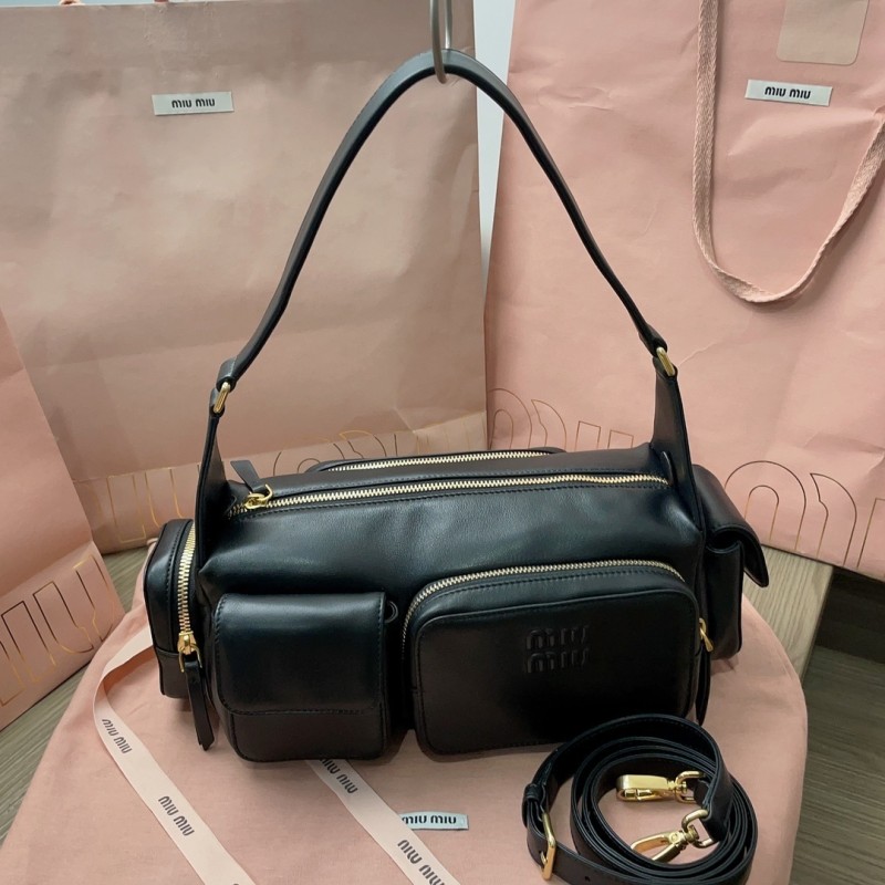 Pocket Nappa Leather Bag“27*12*9CM”-0511=