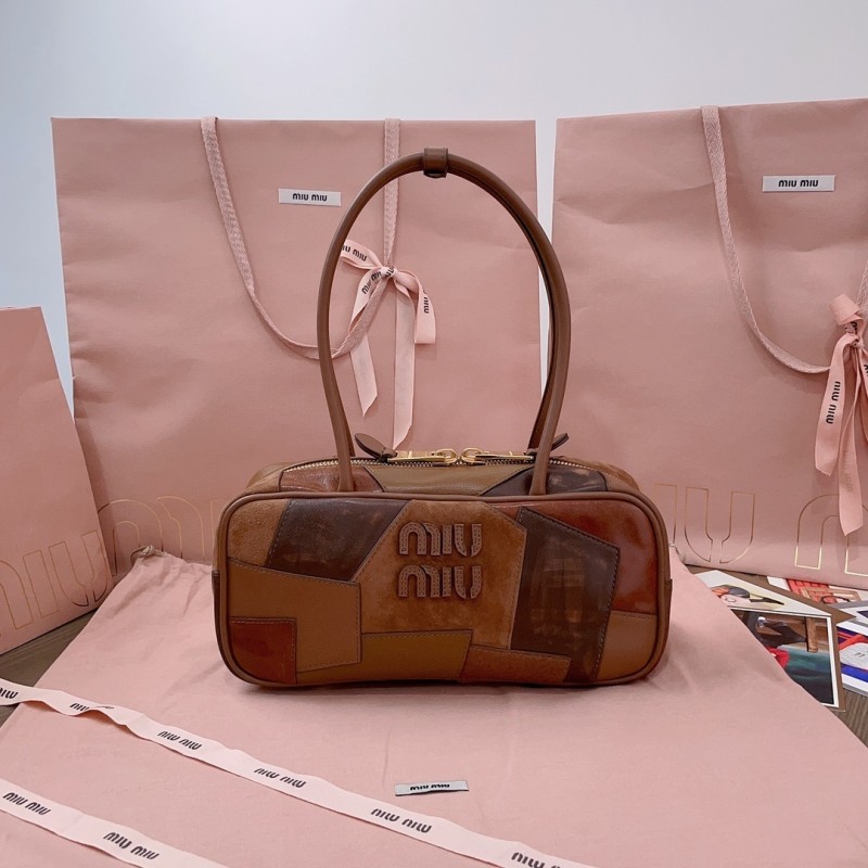 Beau Patchwork Top-Handle Bag“28*12*9CM”-0511=