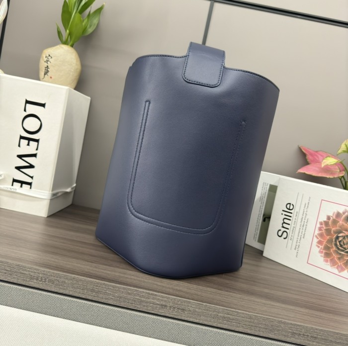 Pebble Bucket Bag In Soft Grained Calfskin“28*24.5*23.5CM”-087=