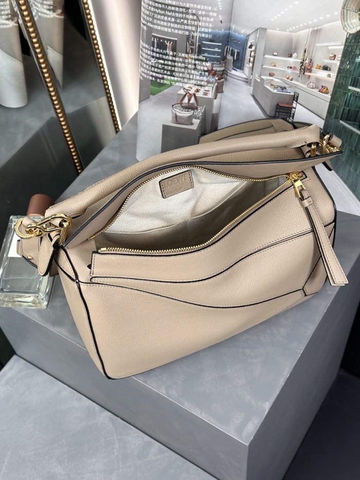 Medium Puzzle bag in soft grained calfskin“29*18*12CM”-027=