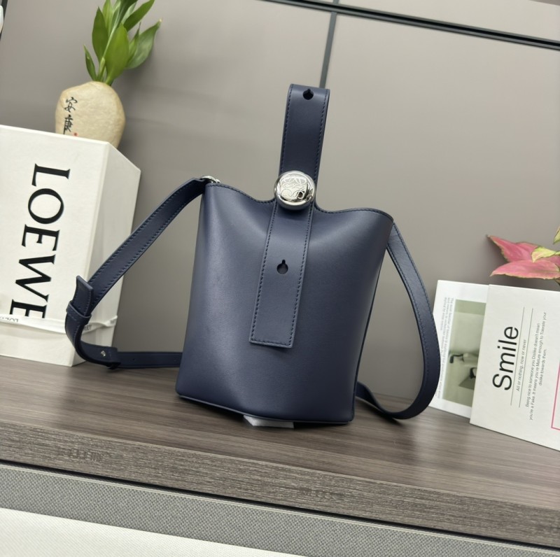 Pebble Bucket Bag In Soft Grained Calfskin“19.5*16*16CM”-037=