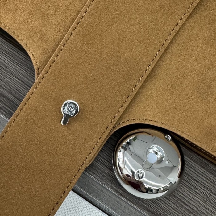 Pebble Bucket Bag In Suede Calfskin“28*24.5*23.5CM”-087=