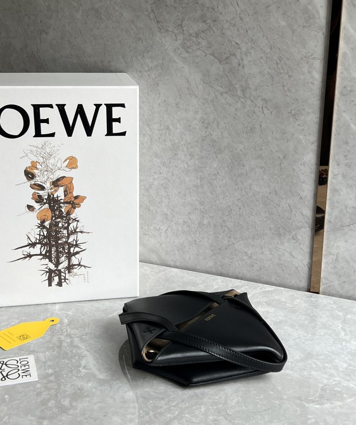 Puzzle Fold Tote In Shiny Calfskin“20*16.5*9.5CM”-057=