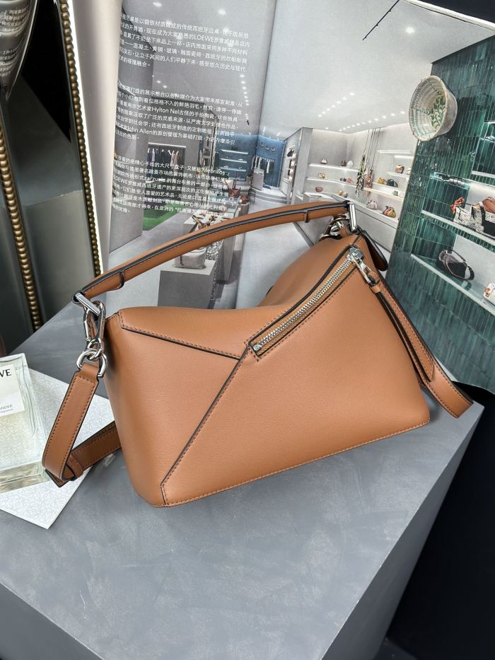 Small Puzzle Edge bag in smooth calfskin“24*16*10.5CM”-086=