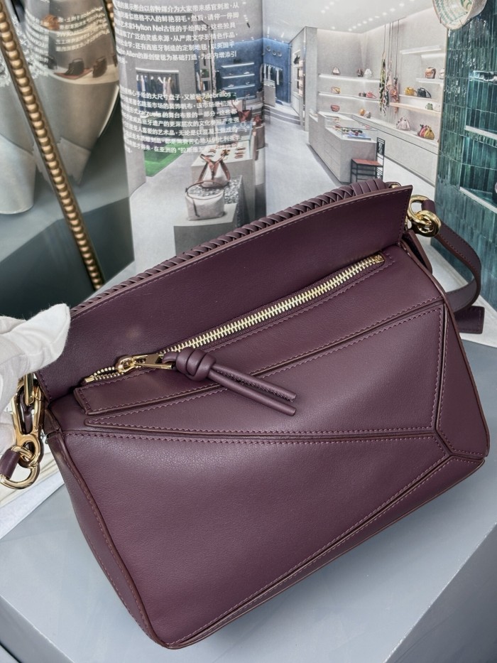 Small Puzzle bag in smooth calfskin“24*16*10.5CM”-057=