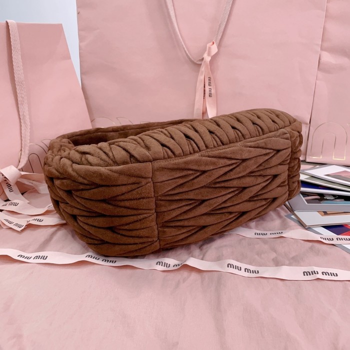 Wander Matelassé Suede Hobo Bag“29*24*10CM”-0801=
