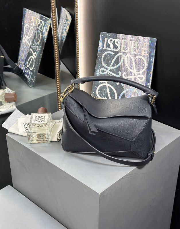 Small Puzzle Edge bag in soft grained calfskin“24*16*10.5CM”-086=