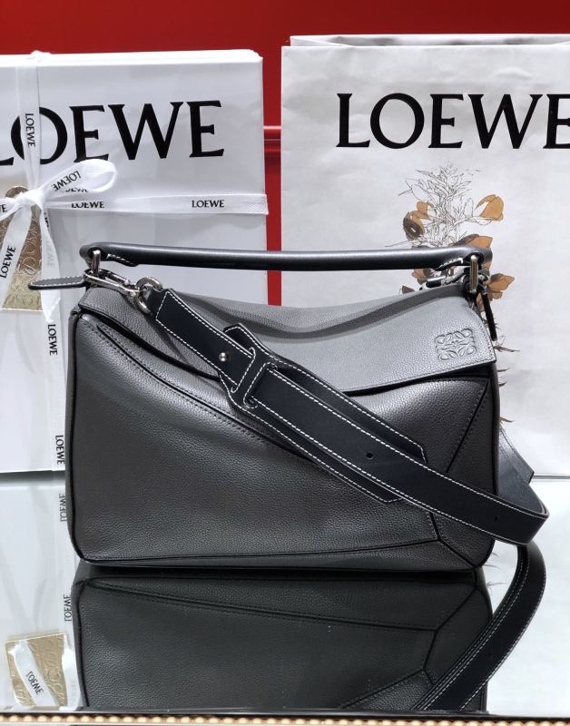 Medium Puzzle bag in soft grained calfskin“29*18*12CM”-027=