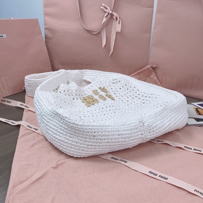 IVY Raffia-Effect Woven Tote Bag“40*38.5*10CM”-069=