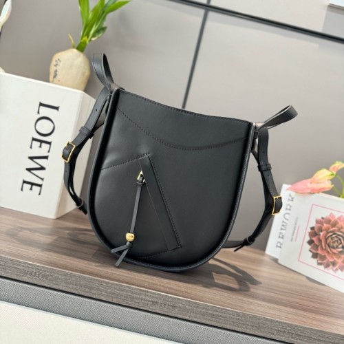 Hammock Slice Bag In Shiny Calfskin“25*21*10CM”-057=