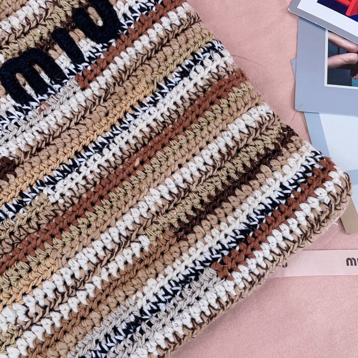 Raffia-Effect Woven Tote Bag“38*30CM”-0511=