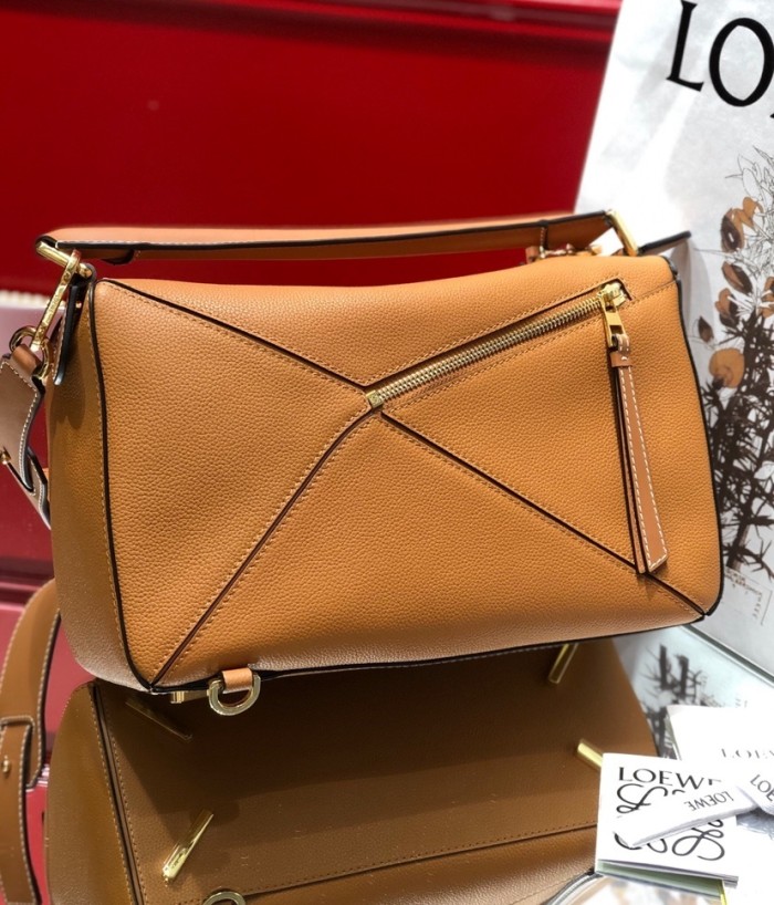 Medium Puzzle bag in soft grained calfskin“29*18*12CM”-027=